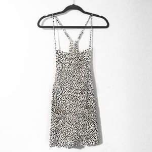 Aerie Black And White Dotted Romper XS